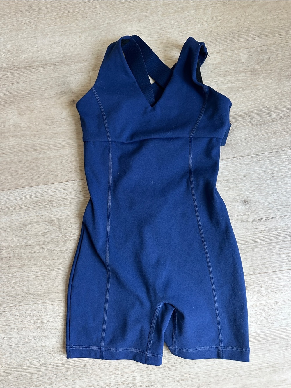 Jo and Jax Navy Cross-Back Girls One-Piece Bodysuit
